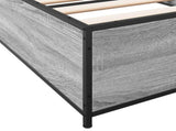 Bed Frame without Mattress Grey Sonoma 75x190 cm Small Single 845124
