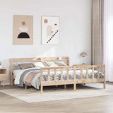 Bed Frame without Mattress 180x200 cm Super King Solid Wood Pine 3306586