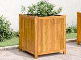 Garden Planter with Liner 50x50x75 cm Solid Wood Acacia 366444