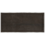 Table Top Dark Brown 120x50x cm Treated Solid Wood Live Edge 364024