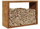 Firewood Rack 100x40x100 cm Weathering Steel 850974