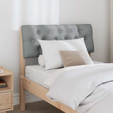 Upholstered Headboard Light Grey 75 cm Solid Pine Wood 879204
