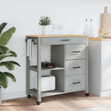 Kitchen Trolley MONZA 84x40x88.5 cm Solid Wood Pine 376116