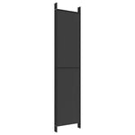 6-Panel Room Divider Black 300x220 cm Fabric 350209