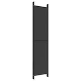 6-Panel Room Divider Black 300x220 cm Fabric 350209