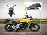 12V Honda Licensed Kids Electric Motorbike w/ Music, Headlights, Early Education Function, for Ages T3398P422378