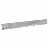Lawn Edging 10 pcs 102 x 10 x 4 cm Steel Silver 8008757