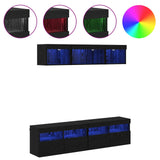 TV Wall Units with LED with LED 5 pcs Black Oak 80 x 30 x 40 cm 3402970