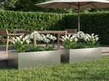 Garden Planter 2 pcs Silver 80 x 40 x 40 cm Stainless Steel 8005241