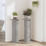 Plant Stands 2 pcs Concrete Grey 30x30x80 cm Engineered Wood 3307867