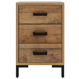 Bedside Cabinet Brown 36x30x54 cm Solid Pinewood 349913