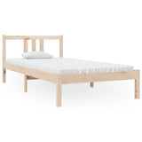 Bed Frame without Mattress Solid Wood 90x190 cm Single Single 814849