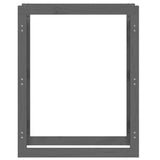 Firewood Rack Grey 80x25x100 cm Solid Wood Pine 822419