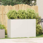 ZNTS Planter White 120x40x80 cm Cold-rolled Steel 860718