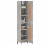 Highboard Concrete Grey 34,5x34x180 cm Engineered Wood 3200453