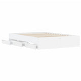 Bed Frame with Drawers without Mattress White 120x190 cm Small Double 3207315