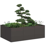 Planter Black 120x80x40 cm Steel 860745