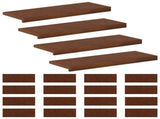 Stair Tread 20 pcs 80 x 30 x 2 cm Dark Brown Solid Oak Wood 3449532
