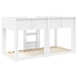 Bunk Bed for Kids White 100 x 200 cm Engineered Wood 3410419