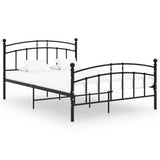 Bed Frame without Mattress Black Metal 200x200 cm 324985