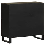 Sideboard Black 80x33x75 cm Solid Wood Mango 4017711