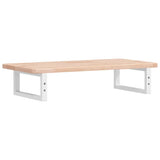 Basin Shelf Wall Mounted Steel and Solid Wood Oak 3302328