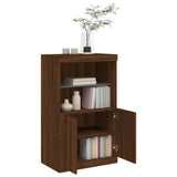 Sideboard with LED Lights Brown Oak 60.5x37x100 cm 836671