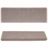 Stair Mats 15 pcs 65x21x4 cm Light Brown Rectangular Edge 134569