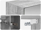 Bathroom Mirror Cabinet Grey Sonoma 70 x 14.5 x 70 cm 889092
