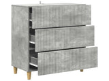 Drawer Cabinet Concrete Grey 66 x 34.5 x 90 cm Engineered Wood 894608