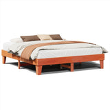Bed Frame without Mattress Wax Brown 200x200 cm Solid Wood Pine 855345