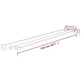 Shower Shelf for Walk-in Shower Wall Black 118 cm Aluminium 153619