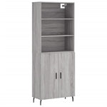 Highboard Grey Sonoma 69.5x34x180 cm Engineered Wood 3189275
