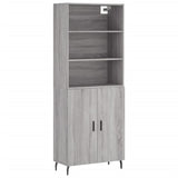 Highboard Grey Sonoma 69.5x34x180 cm Engineered Wood 3189275