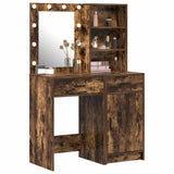 Dressing Table Set with Drawer 2 pcs Smoked Oak Engineered Wood 3334276
