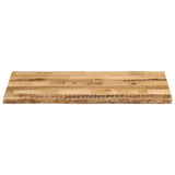 Table Top Live Edge 120x60x3.8 cm Solid Wood Rough Mango 370696