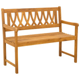 Outdoor Bench Natural 110 x 55.5 x 90 cm Solid Acacia Wood 42028082