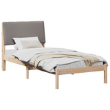 Bed frame Brown and taupe 90 x 190 cm Solid pine wood 878787
