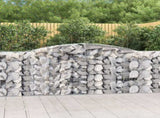 Arched Gabion Baskets 20 pcs 400x50x100/120 cm Galvanised Iron 3147006