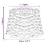 ZNTS Lamp Shade Brown Ø45x28 cm Wicker 364394
