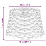ZNTS Lamp Shade Brown Ø45x28 cm Wicker 364394