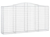 Arched Gabion Basket 200x30x140/160 cm Galvanised Iron 153387
