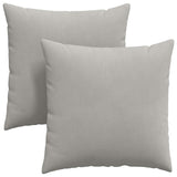 Sofa Pillows 2 pcs Light Grey 80 x 80 cm Fabric 42014070