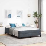 Box Spring Bed with Mattress Dark Grey 160 x 220 cm Fabric 3398798
