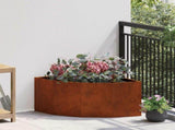 Corner Planter Rusty 60 x 60 x 35 cm Weathering steel 883646