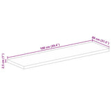 Table Top 100x80x2.5 cm Rectangular Solid Wood Acacia 370940