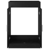 Bathroom Under Sink Cabinet Black Oak 56 x 37.5 x 81 cm 890681