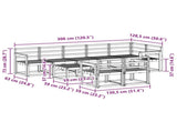 Outdoor Sofa Set 9 pcs Natural Solid Acacia Wood 3366592