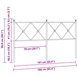 Metal Replace Headboard Black 160cm 376537