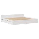 Bed Frame without Mattress White 160x200 cm Solid Wood Pine 3301693